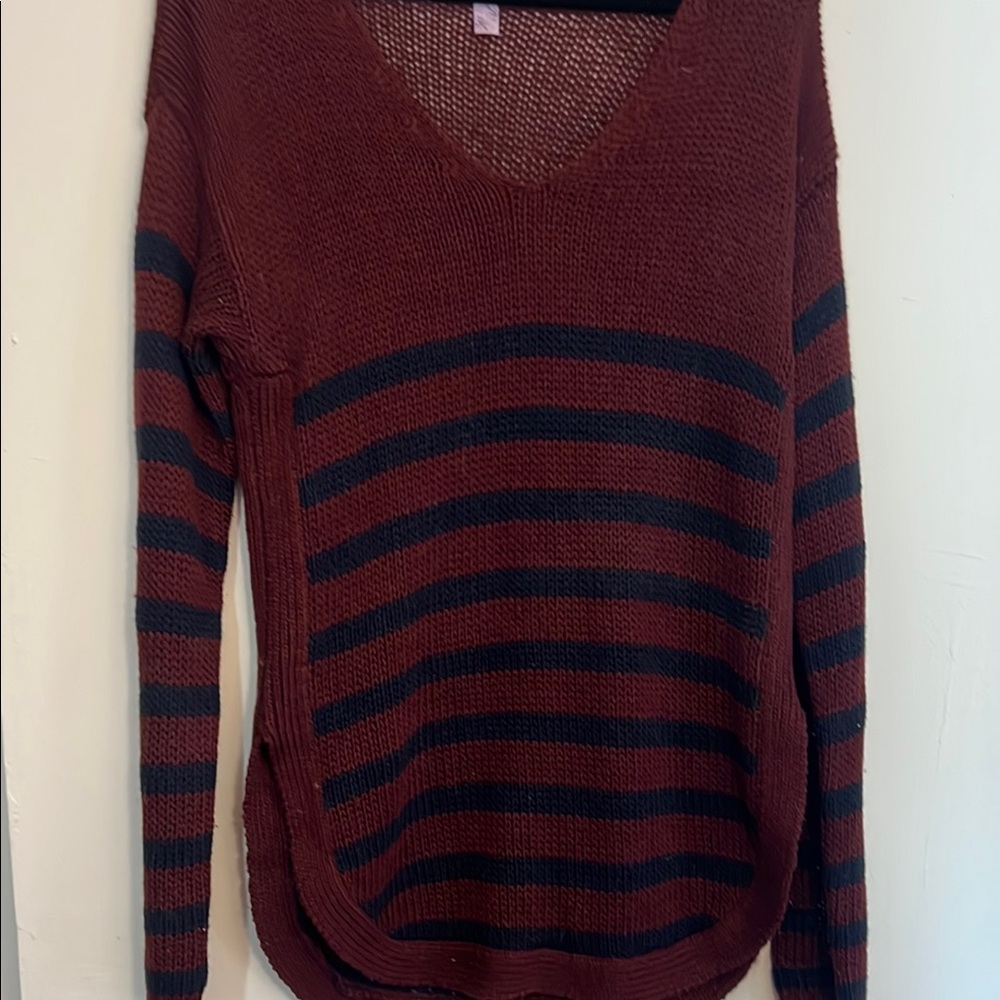 Striped V-Neck Sweater